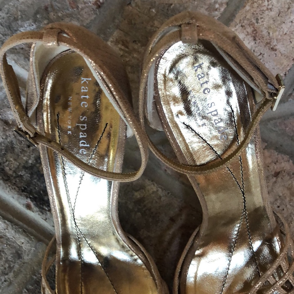 Kate Spade Gold Metallic Heels - Picture 5 of 6